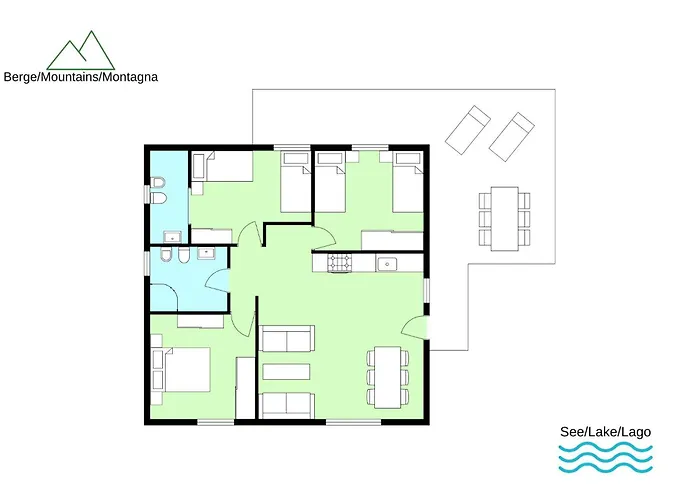 Apartamento Rose Rossa Roselina Terrassen Og